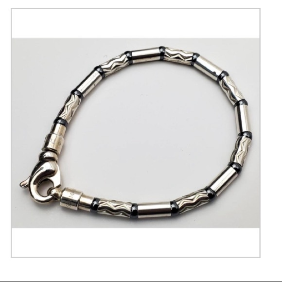 Tiffany RARE Hematite and Aztec carved sterling silver Bracelet (retired) - Picture 2 of 11